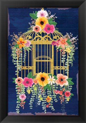 Framed Bird Cage Print