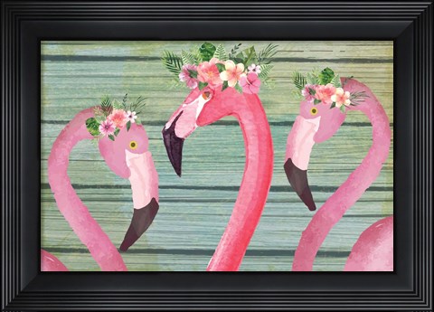 Framed Flamingos Print