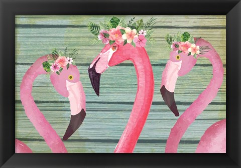 Framed Flamingos Print