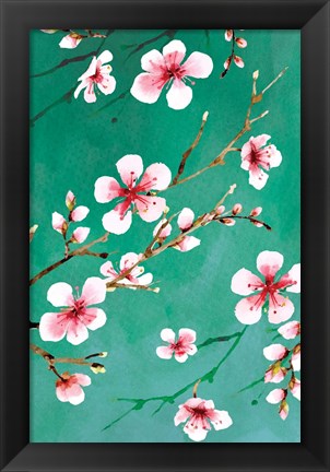 Framed Cherry Blossoms III Print