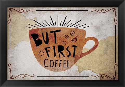 Framed Coffee Typography II Print