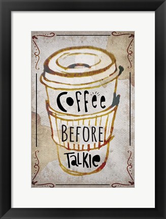 Framed Coffee Typography III Print