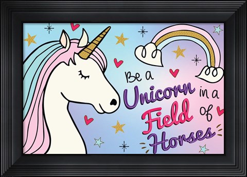 Framed Be a Unicorn Print