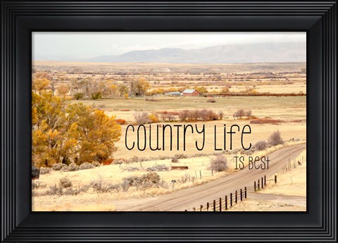 Framed Country Life is Best Print