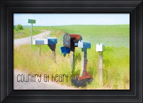 Framed Country at Heart Print