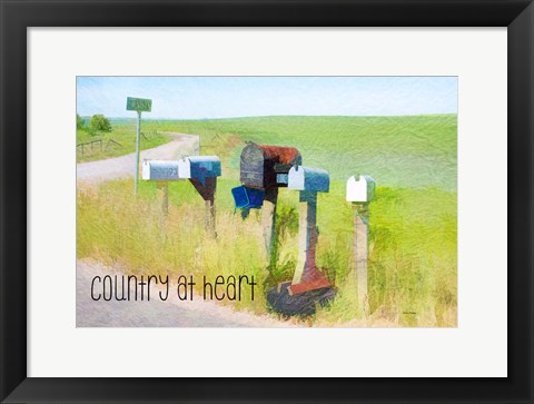 Framed Country at Heart Print