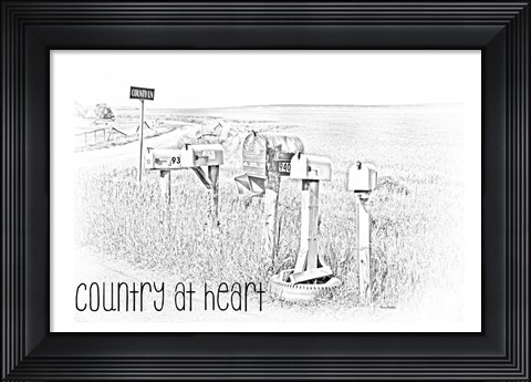 Framed Country at Heart Print