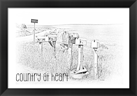 Framed Country at Heart Print