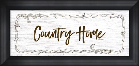 Framed Country Home Print