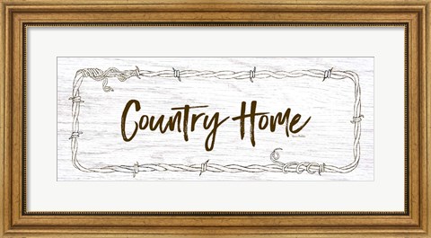 Framed Country Home Print