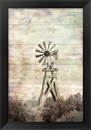 Framed Windmill Silent Print