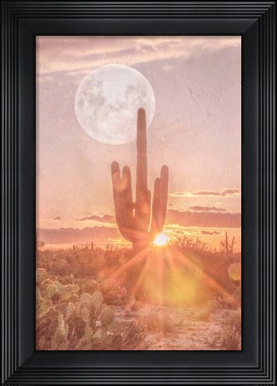 Framed Sunset Moonrise Print