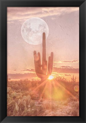 Framed Sunset Moonrise Print