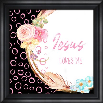 Framed Jesus Loves Me Print