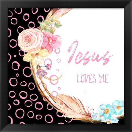 Framed Jesus Loves Me Print