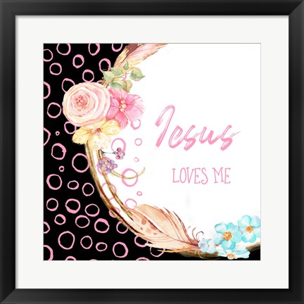 Framed Jesus Loves Me Print