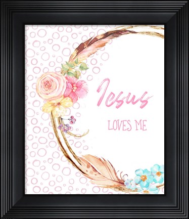 Framed Jesus Loves Me Print