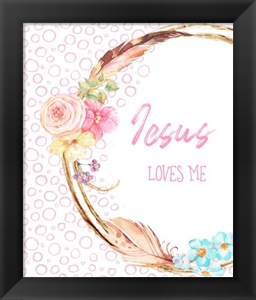 Framed Jesus Loves Me Print