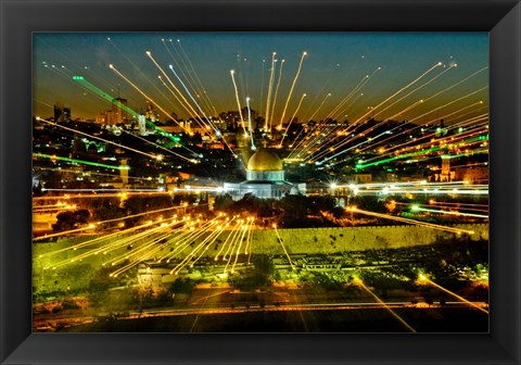 Framed Jerusalem Points of Light Print