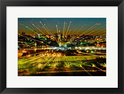 Framed Jerusalem Points of Light Print