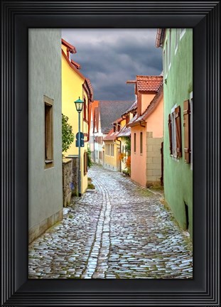 Framed Rothenberg Cobblestone Lane Print