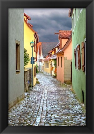 Framed Rothenberg Cobblestone Lane Print