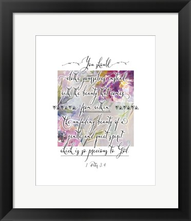 Framed 1 Peter 3-4 Print