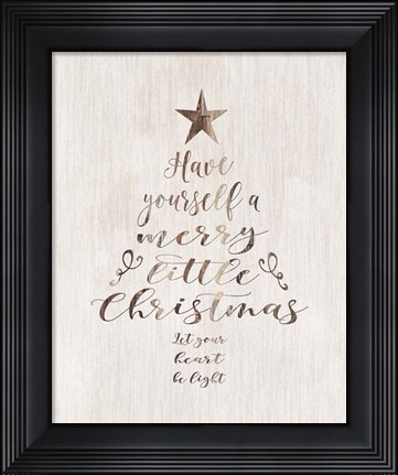 Framed Merry Little Christmas Print