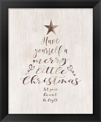 Framed Merry Little Christmas Print