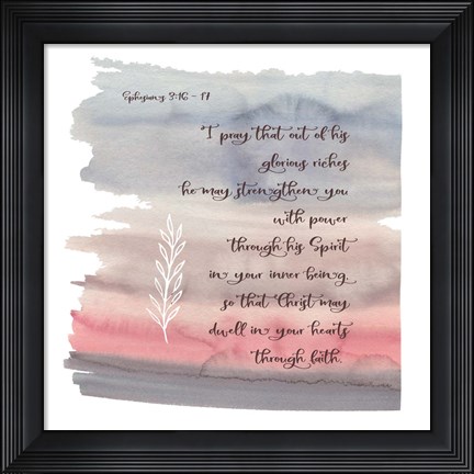 Framed Ephesians Watercolor Print