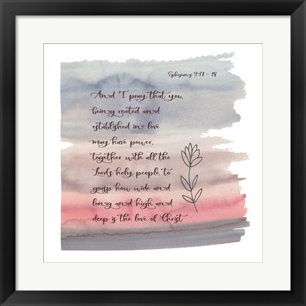 Framed Ephesians Watercolor Print