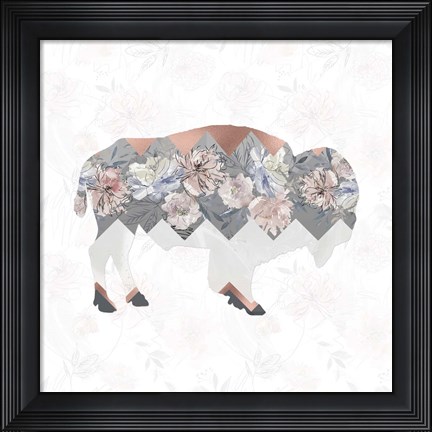 Framed Square Buffalo Print