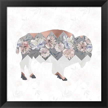 Framed Square Buffalo Print