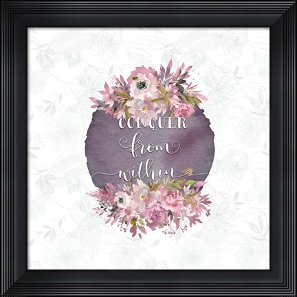 Framed Conquer from Within Print