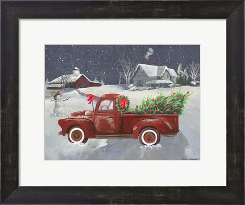 Framed Old Truck and House II Print