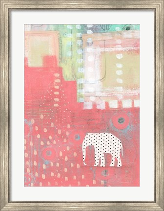 Framed Polka Dot Elephant Print
