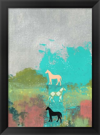 Framed 3 Horses Print