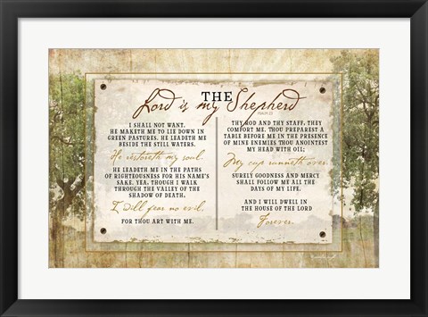 Framed Lord is My Shepherd Print