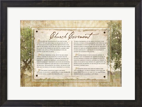 Framed Church Covenant Print