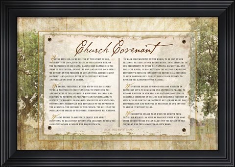 Framed Church Covenant Print