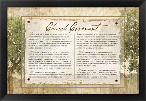 Framed Church Covenant Print