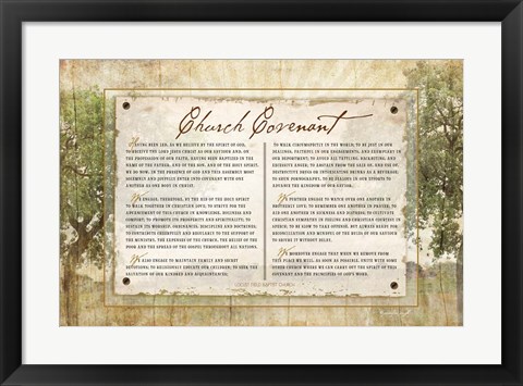 Framed Church Covenant Print