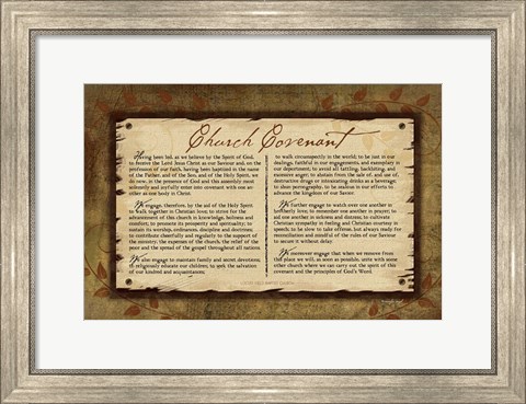 Framed Church Covenant II Print