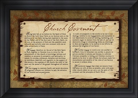 Framed Church Covenant II Print
