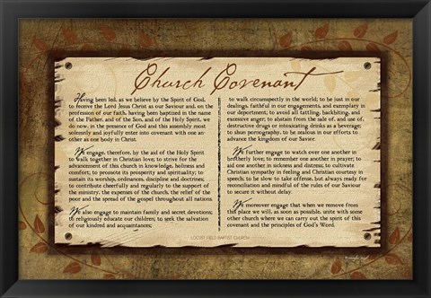 Framed Church Covenant II Print