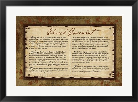 Framed Church Covenant II Print