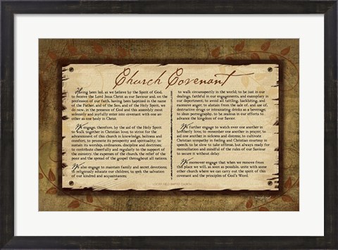 Framed Church Covenant II Print