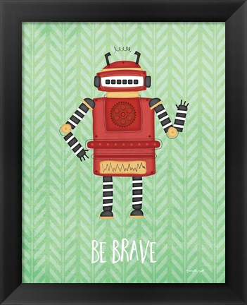 Framed Brave Bot Print