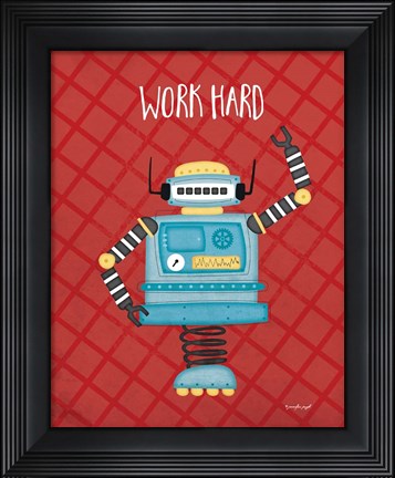 Framed Work Bot Print