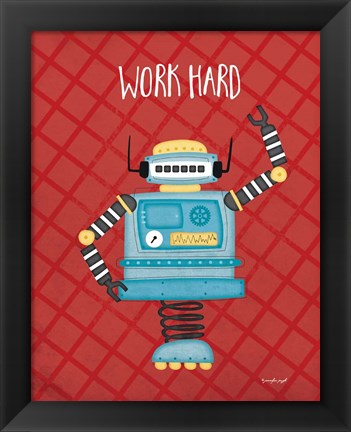 Framed Work Bot Print